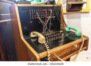 Old Telephone Switcher Used In Power Stations To Carry Out Communications - Concept Of The Passage Of Time And Progress Of Technology