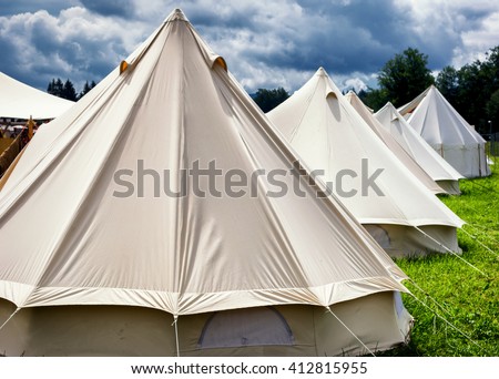 old tent at a festival