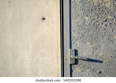 Old Textured Painted Wall. Old Ugly Wall, A Fence. Background Or Ragged Texture Of Wall Or Fence For Design