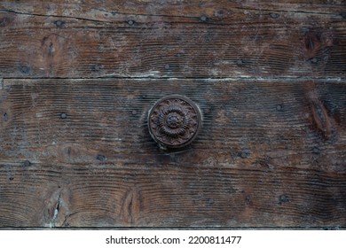 Old Textured Wood With A Pretty Vintage Door Knob