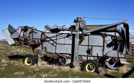 An old threshing machine, circa early 1900, now abandoned.