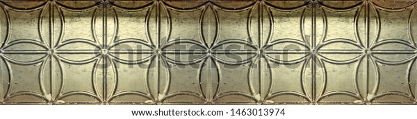 Old Tin Ceiling Tiles Flower Design Stock Photo Edit Now 1463013974
