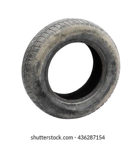 Old Tire Isolated On White Background