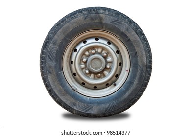 Old Tire Isolated On White Background