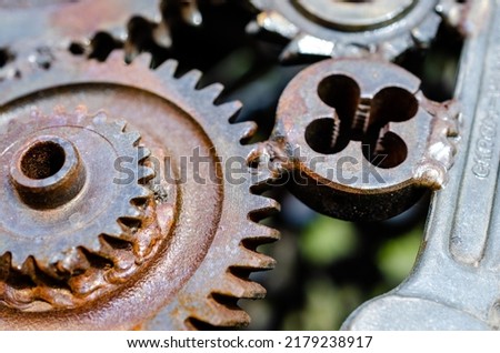 old tools from which they made a sculpture