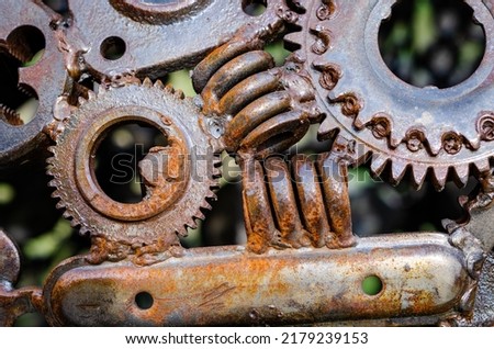 old tools from which they made a sculpture