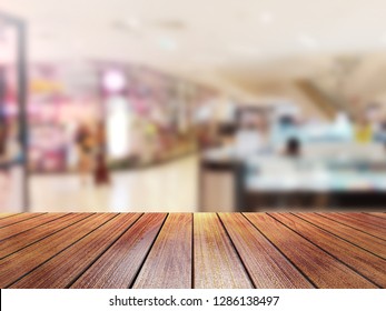 Old Top Wood Table with Blur Background - Shutterstock ID 1286138497