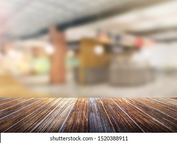 Old Top Wood Table with Blur Background - Shutterstock ID 1520388911