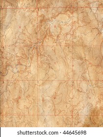 Old Topographical Map (Expedition Background )