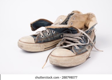 Old Torn Shoes Isolated On White Stock Photo 288798077 | Shutterstock