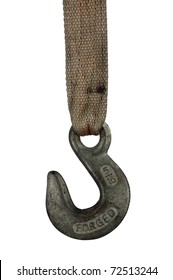 Old Tow Rope And Large Metal Hook