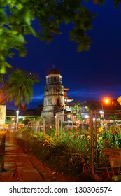 Old tower in a center of city of Dumaguete, Philippines