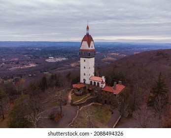 Old Tower On Scenic Mountaintop