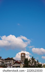 Old Tower Vilage Sky Clouds 