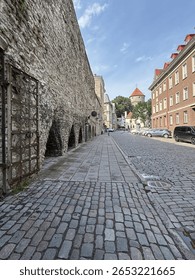 An old town with bricks