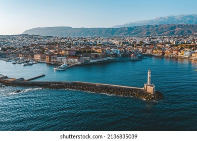 Old Town Of Chania In Crete, Greece