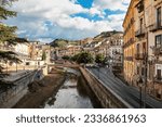 Old town of Cosenza in Italy. Historic buildings in Cosenza, Calabria, Italy