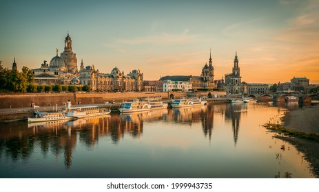 The Old Town Of Dresden While Sunset