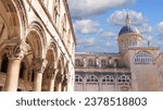 Old town of Dubrovnik in Croatia. Assumption Cathedral in old city of Ragusa one of the prominent tourist destinations on the Mediterranean.