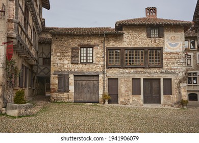 Old Town In French City Of Pérouges