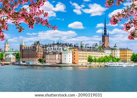 Old town (Gamla Stan) architecture in spring, Stockholm, Sweden