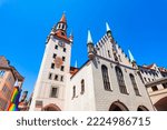 Old Town Hall or Altes Rathaus is located at the Marienplatz or St. Mary square, a central square in Munich city centre, Germany