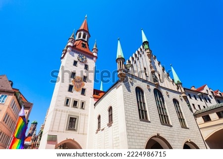 Old Town Hall or Altes Rathaus is located at the Marienplatz or St. Mary square, a central square in Munich city centre, Germany