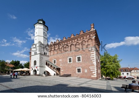 Old Town hall in Sandomierz, Poland. Tower was build in XVII century.