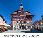 Old town hall of Stein am Rhein (Stein on Rhine) at the Canton of Schaffhausen in Switzerland