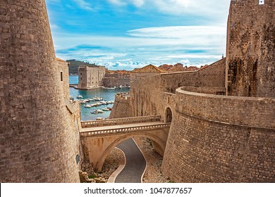 Old town and harbor of Dubrovnik Croatia