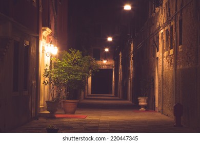 Old town in the night (Venice, Italy) - Powered by Shutterstock