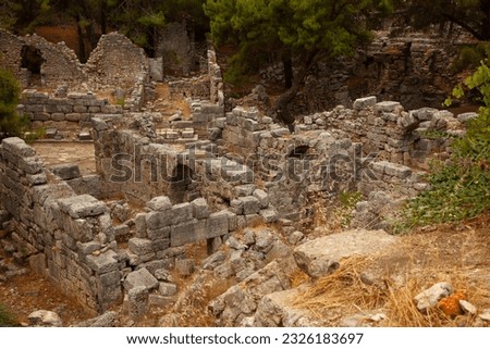 The old town of Phaselis, Turkey, Kemer region