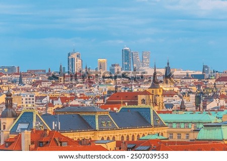 Similar – Image, Stock Photo Prague city view historical buildings