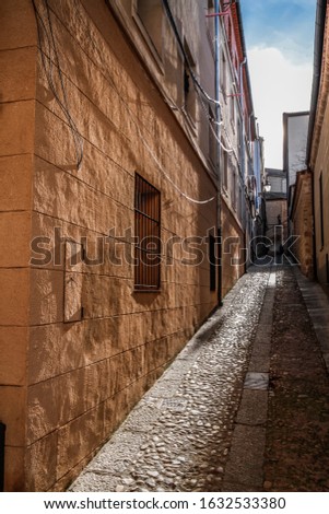 Similar – schmale Gasse führt zu einem Kirchengebäude