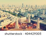 Old town of Tel Aviv (Israel). Toned colors.Vintage photo