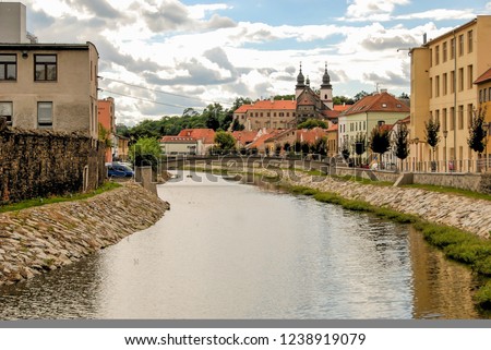 Old town of Třebíč, Trebic, and the Jihlaba river, Czech Repu [[stock_photo]] © 