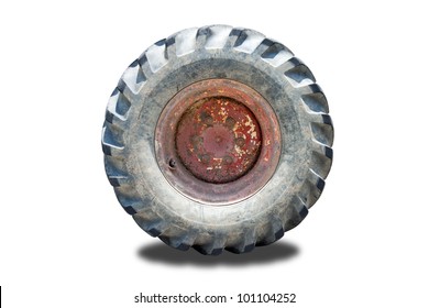 Old Tractor Tires Isolated On White Stock Photo 101104252 | Shutterstock