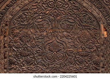 Old Traditional Decorative Islamic Art Engraved on Wood pattern