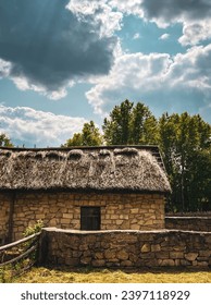 Old traditional house in a Ukrainian village