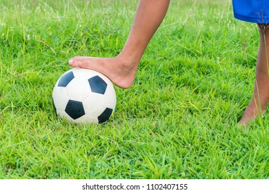 Old Traditional Soccer Ball On Rural Stock Photo 1102407203 | Shutterstock