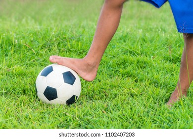 Old Traditional Soccer Ball On Rural Stock Photo 1102407203 | Shutterstock