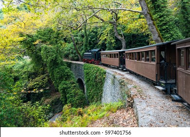 The Old Traditional Train On Mount Pelion, Greece