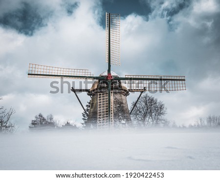 Similar – Foto Bild Bock-Windmühle im Schnee