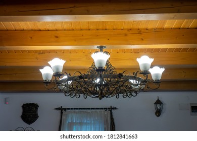 
Old Traditional Wrought Iron Chandelier