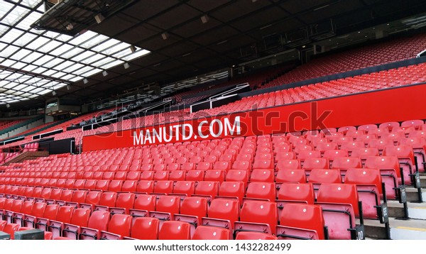 Old Trafford, Manchester - June 10,2019 wallpaper: Old Trafford Stadium, home of the Manchester United Football Club. The bright red color ignites the sportsman spirit of the players. MUFC is a phenomenal wall mural design. 