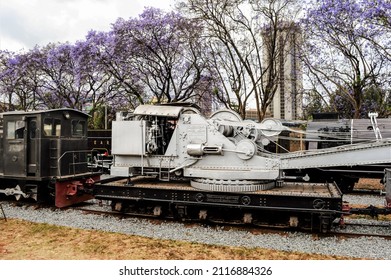 An old train engine in Nairobi