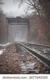 Old Train Tracks dated 1906 outside of Albany, New York
