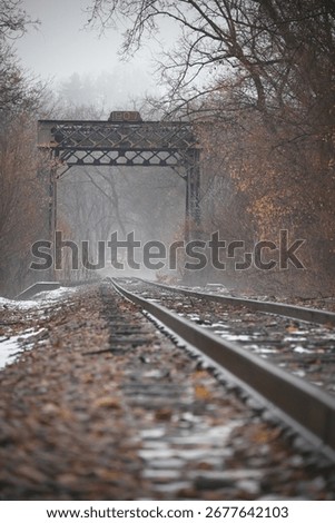 Old Train Tracks dated 1906 outside of Albany, New York