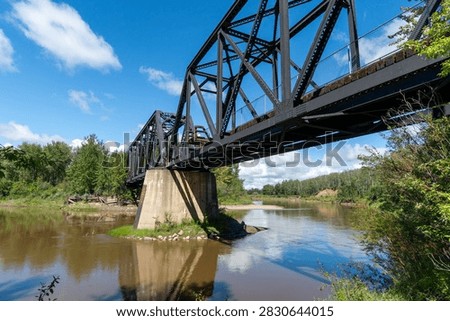 Old train trestle converted into a walking bridge