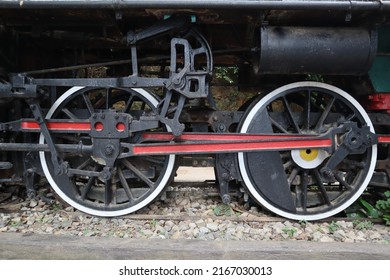 An Old Train Wheels In Kanchanaburi Thailand